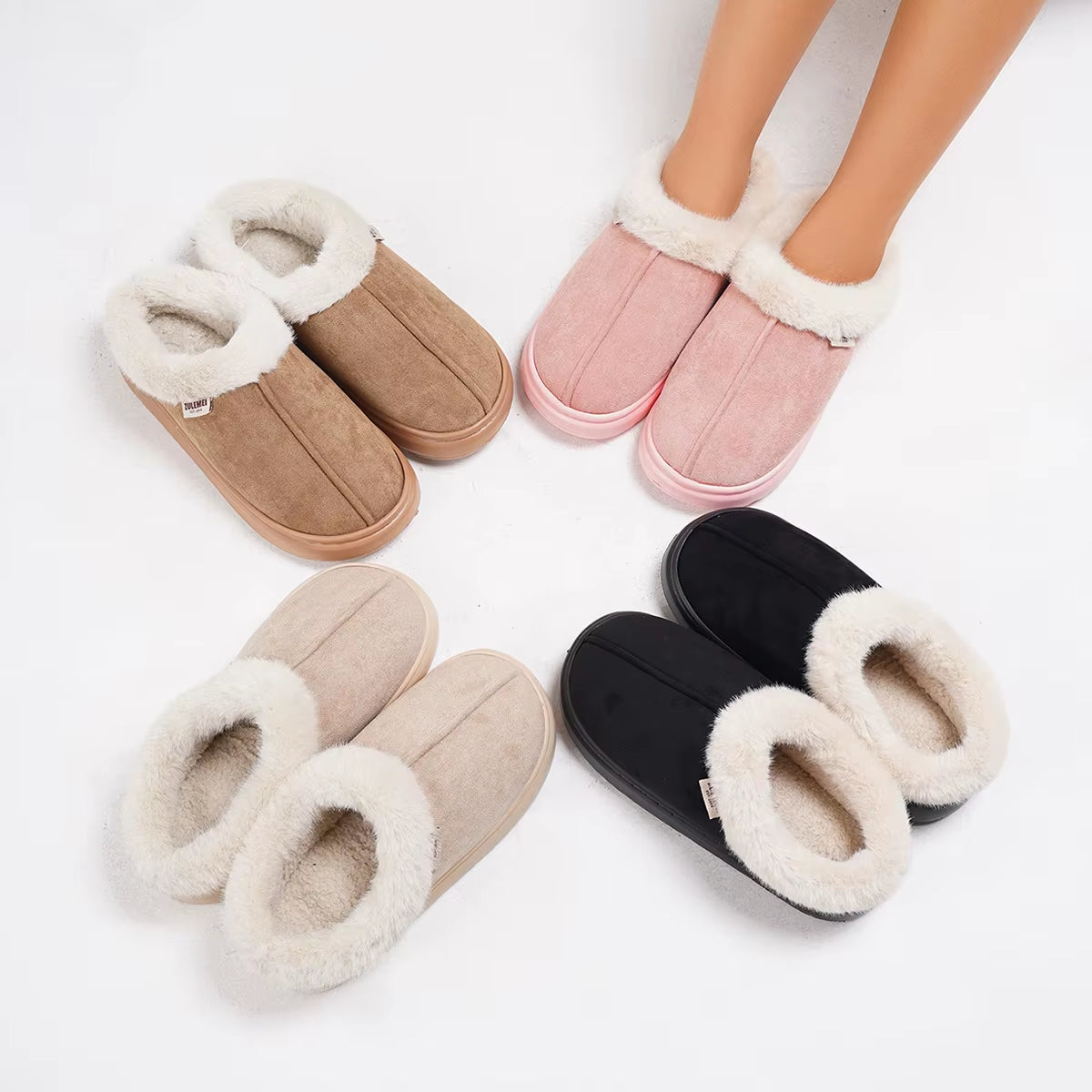 Cozy Winter Women’s Cotton Slippers - Stylish Indoor Slides for Ultimate Comfort