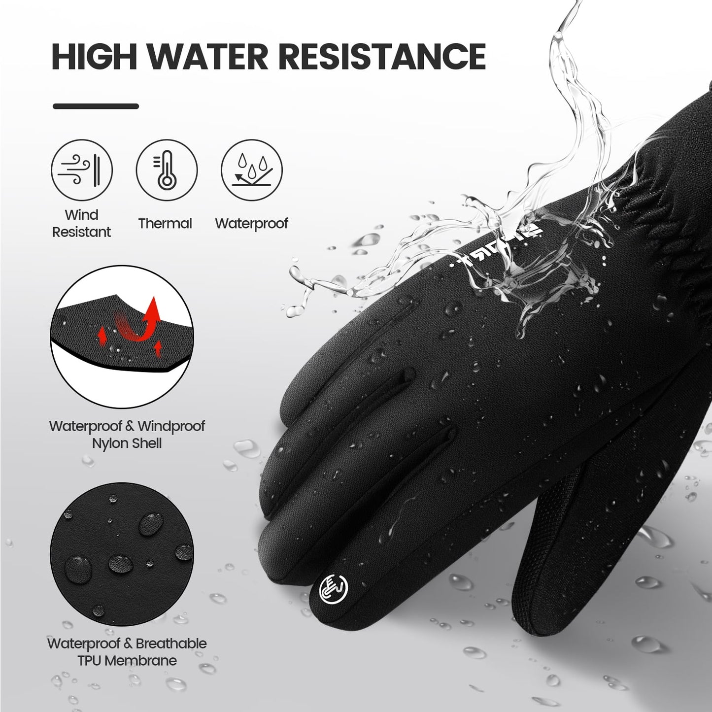 Ultimate Waterproof Windproof Thermal Gloves for All - Perfect for Cold Weather Adventures