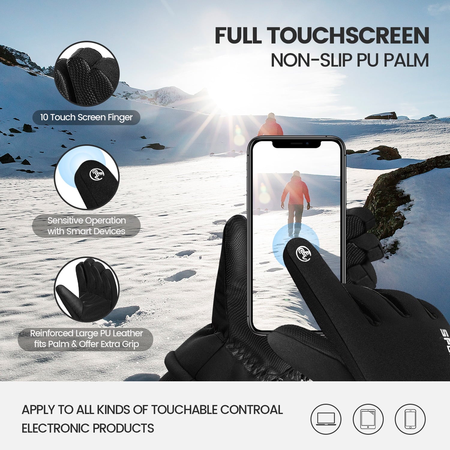 Ultimate Waterproof Windproof Thermal Gloves for All - Perfect for Cold Weather Adventures