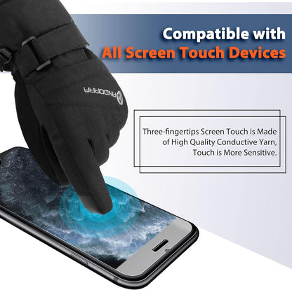 Women'S Waterproof Touchscreen Ski Gloves