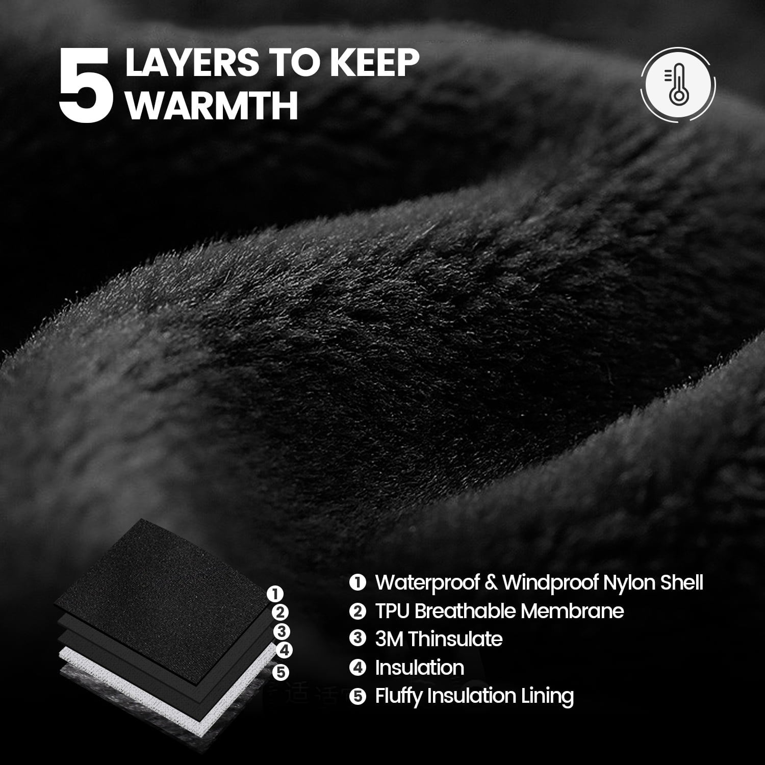 Ultimate Waterproof Windproof Thermal Gloves for All - Perfect for Cold Weather Adventures