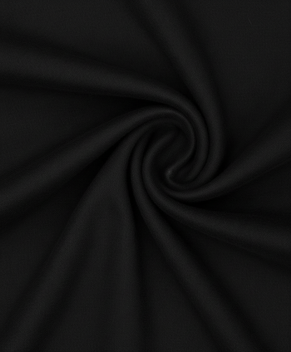 Close-up of black fabric with folds