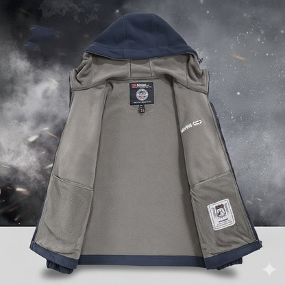 Men's Windproof Hooded Fleece Coat