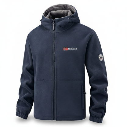 Men's Windproof Hooded Fleece Coat