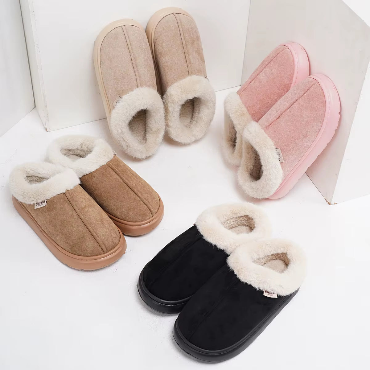 Cozy Winter Women’s Cotton Slippers - Stylish Indoor Slides for Ultimate Comfort